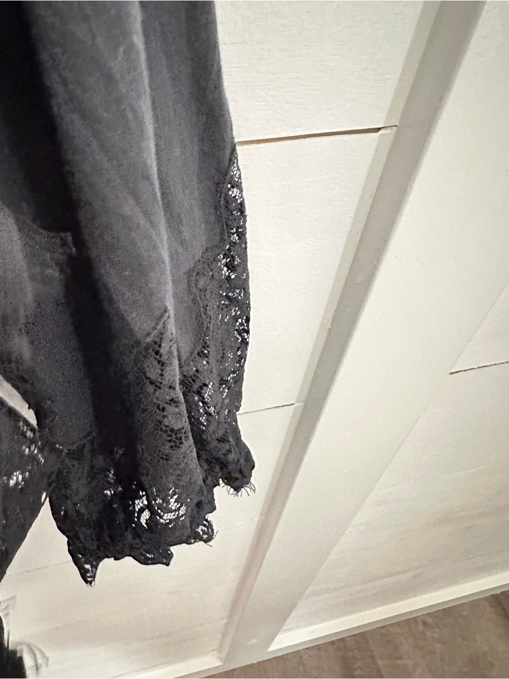 Anthropology L sheer lace black textured victorian silhouette cotton blouse - Picture 11 of 16